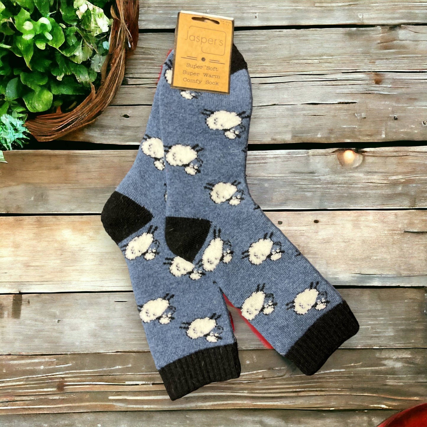 Soft Sheep Super Cosy Men's Socks : Red