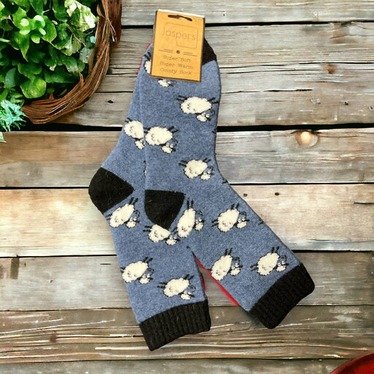 Soft Sheep Super Cosy Men's Socks : Navy