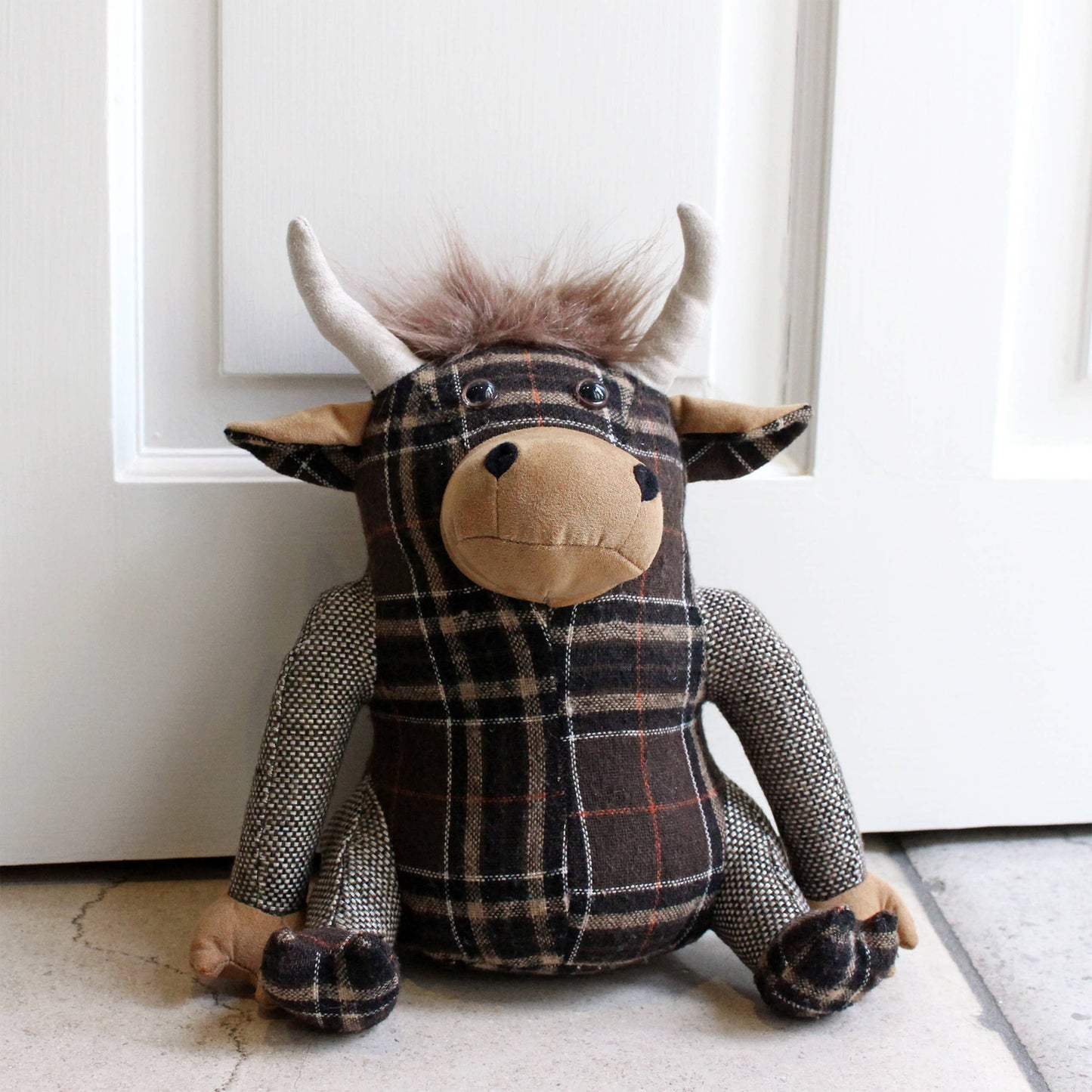 Highland Cow Novelty Door Stop Brown: Brown / One Size