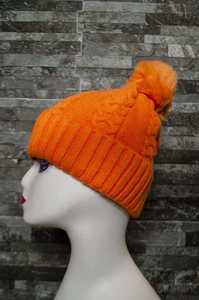 ORANGE WOOLEN HAT 30% Cashmere