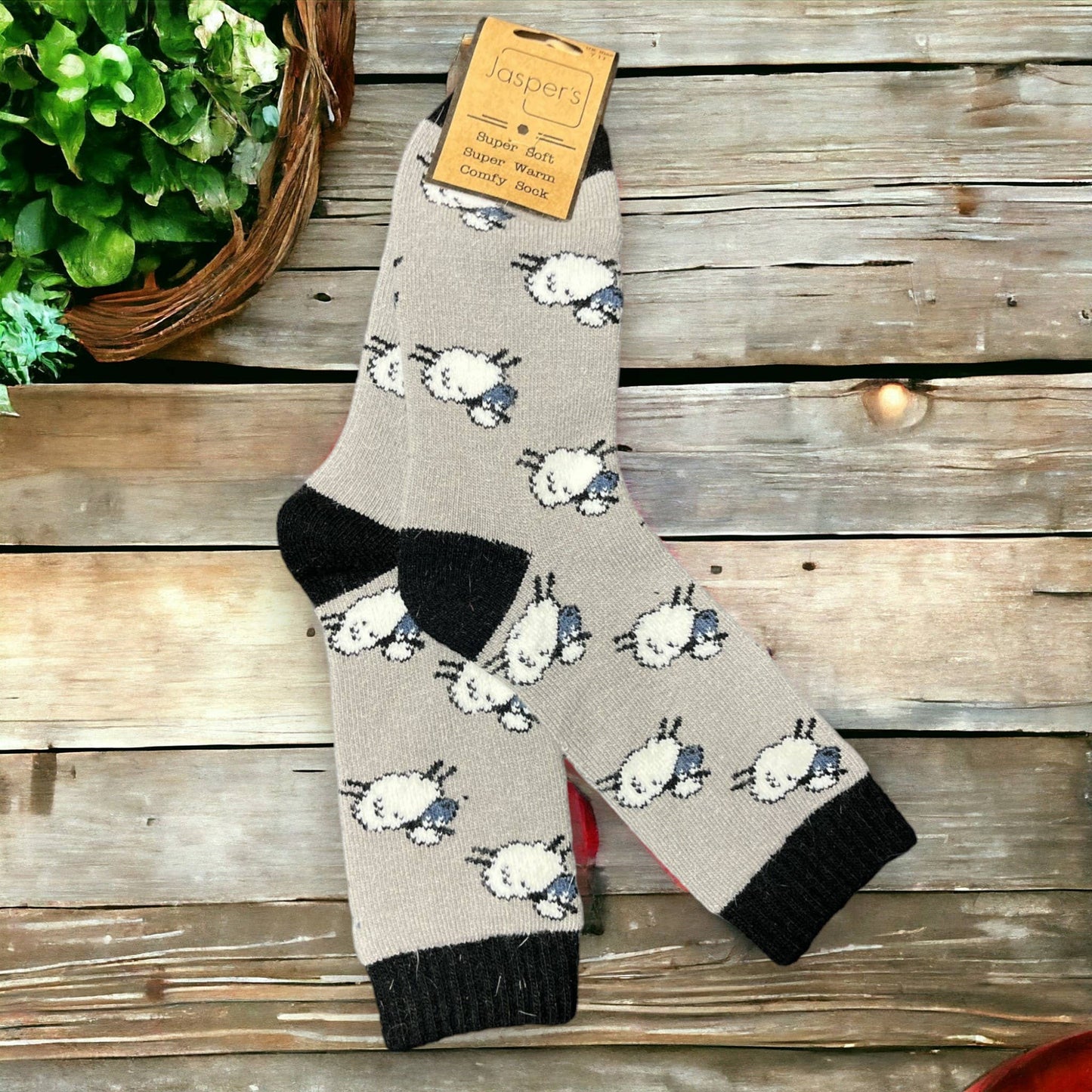 Soft Sheep Super Cosy Men's Socks : Red