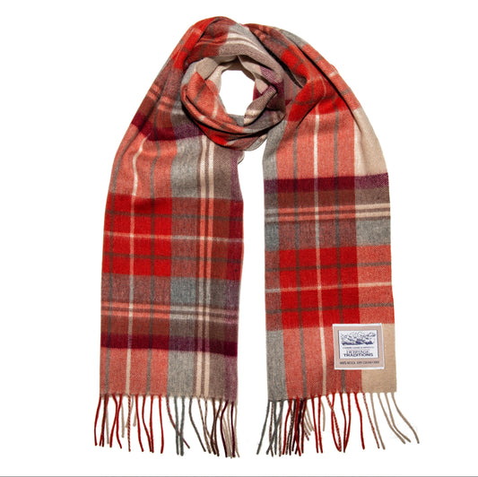 Tartan Woolen Heritage Traditions Scarf - Russet Check
