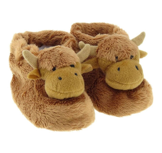 Highland Cow Baby Slippers