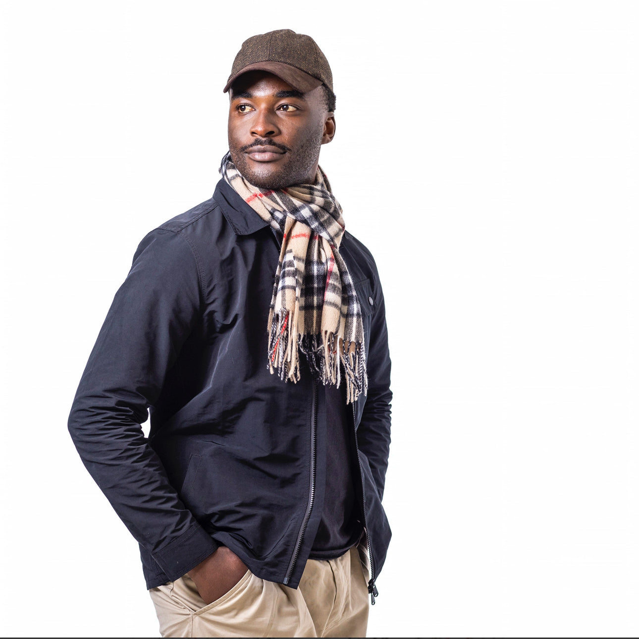 Tartan Woolen Heritage Traditions Scarf - Camel Thompson