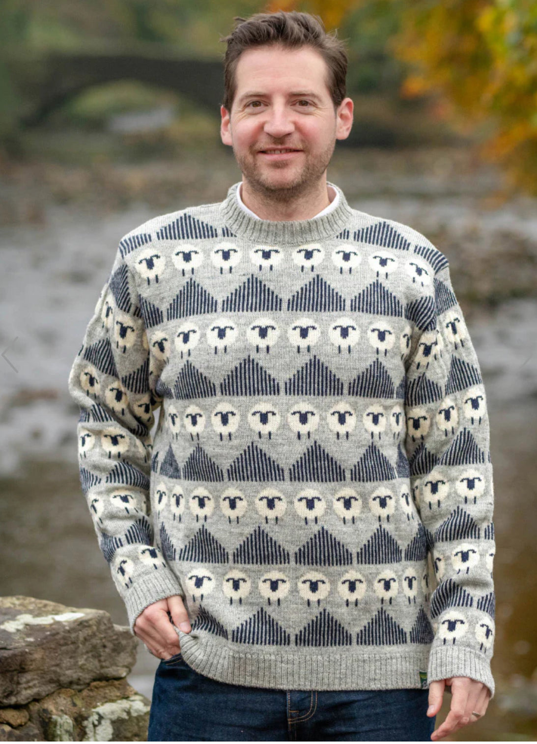 Phoebe Repeating Sheep British Wool Jumper