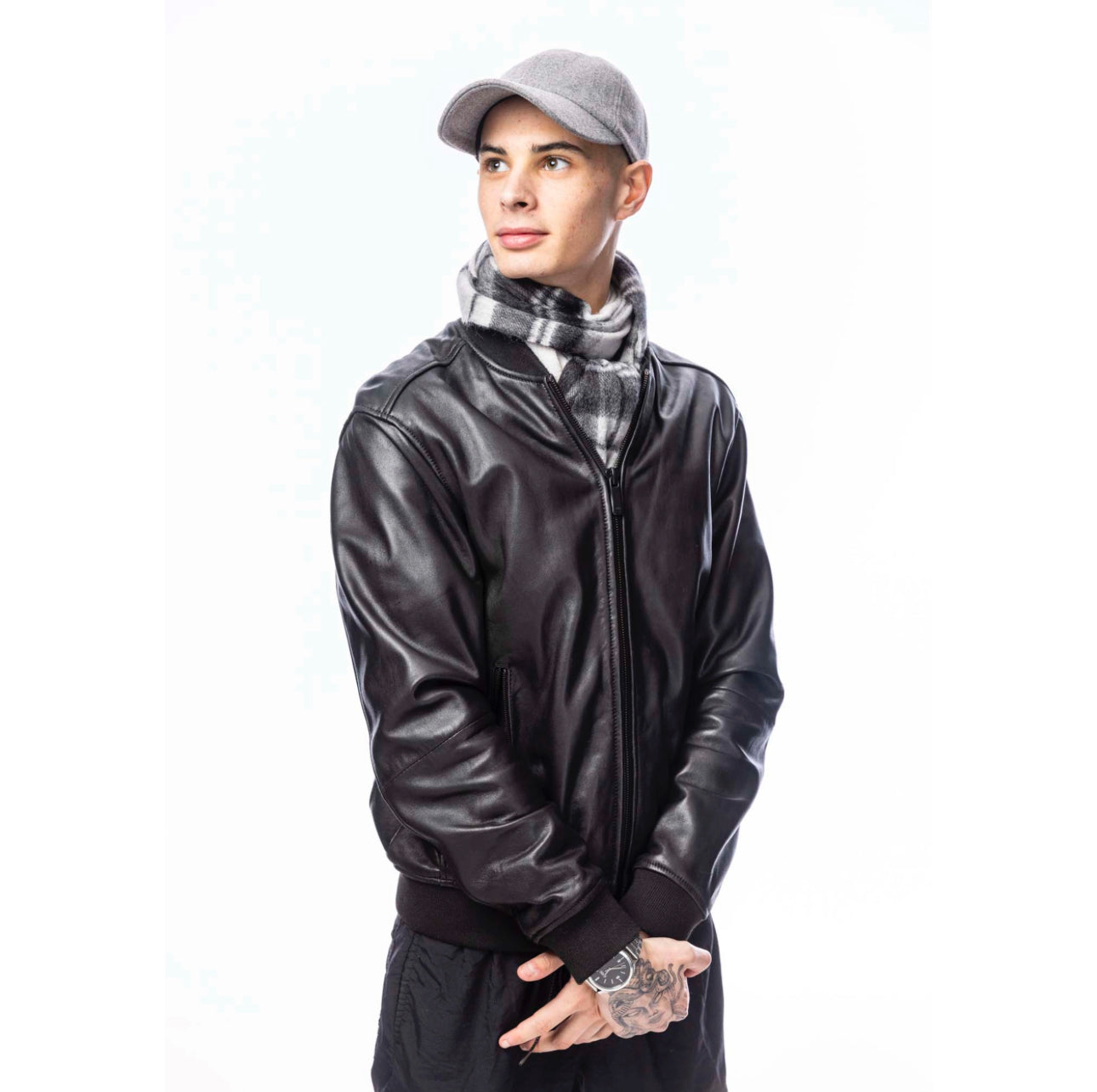 Tartan Woolen Heritage Traditions Scarf - Black/White Check