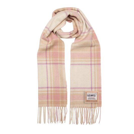 Tartan Woolen Heritage Traditions Scarf - Camel Pink