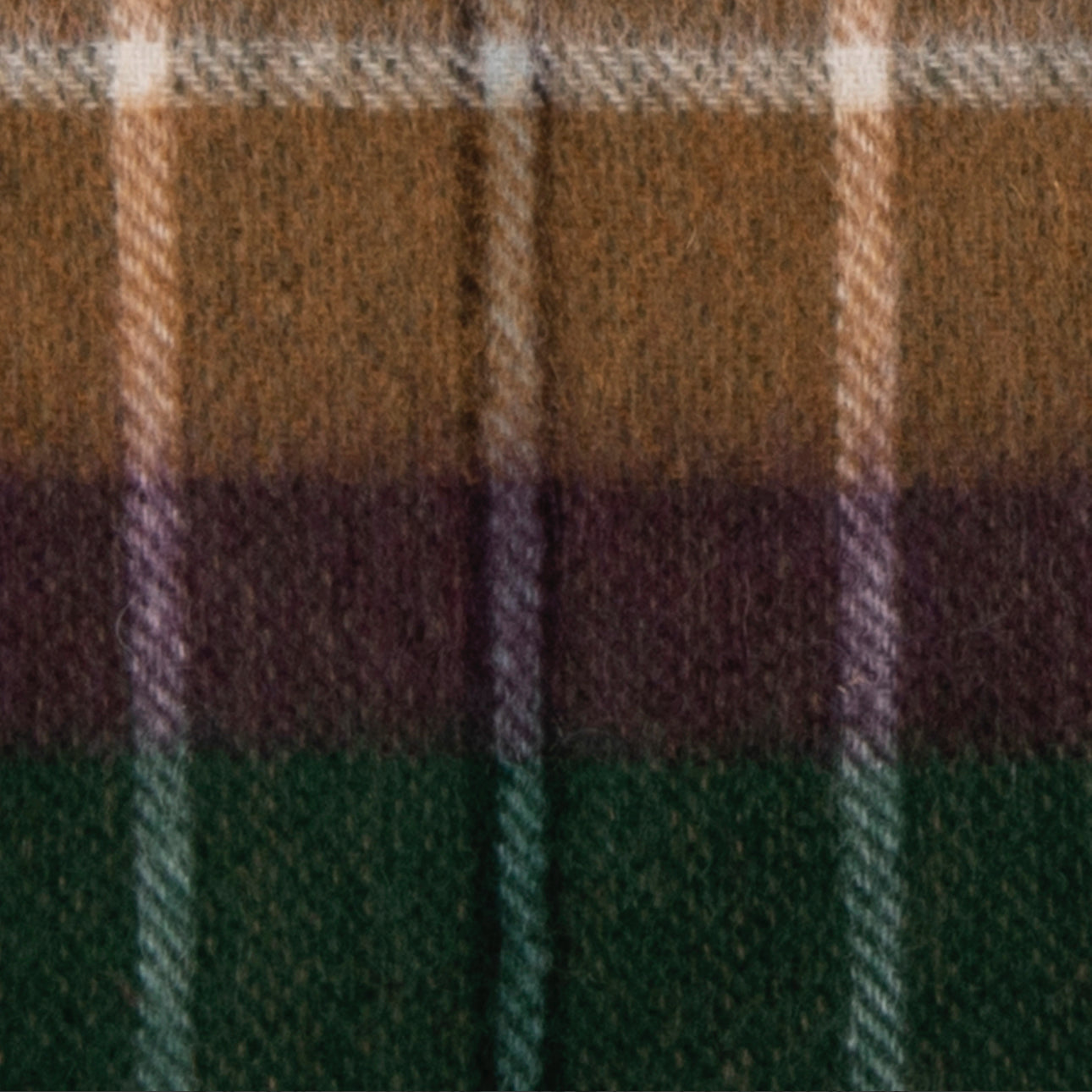 Tartan Woolen Heritage Traditions Scarf - Country Purple Tan Check