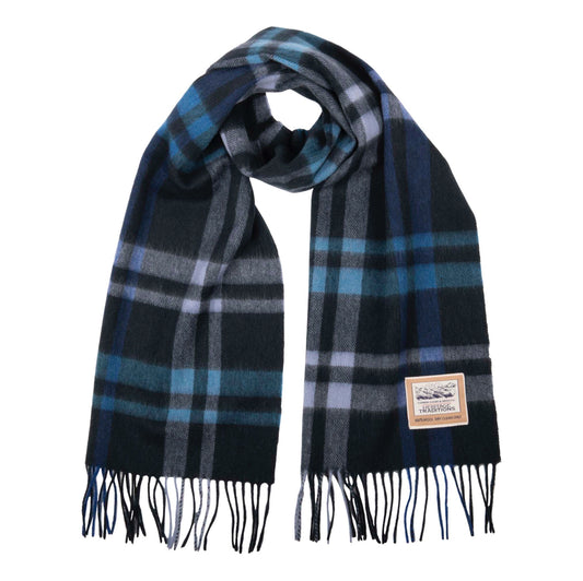 Tartan Woolen Heritage Traditions Scarf - Navy Check