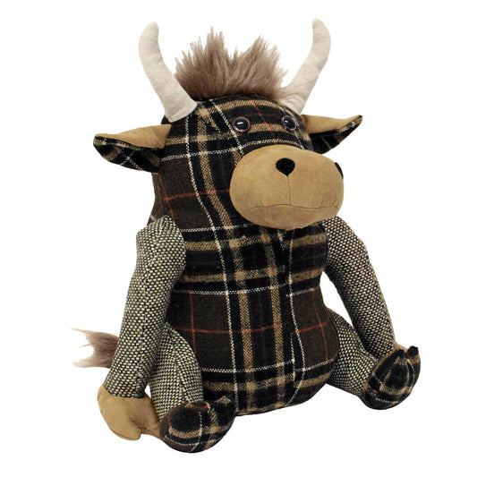Highland Cow Novelty Door Stop Brown: Brown / One Size