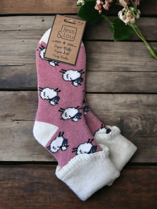 Cosy Cuffed Socks with Sheep Design