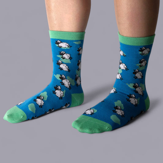 Soft Sheep: Blue Ladies Bamboo Socks BW250
