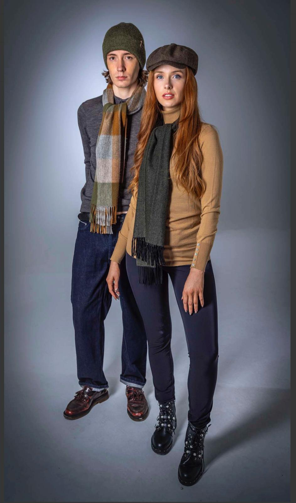 Tartan Woolen Heritage Traditions Scarf - Woodland Check