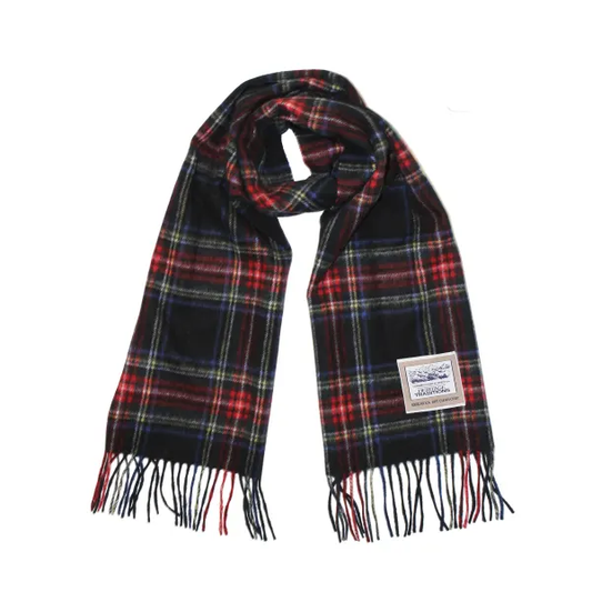 Tartan Woolen Heritage Traditions Scarf - Black Stewart