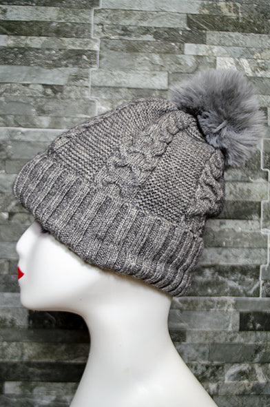 GREY WOOLEN HAT 30% Cashmere