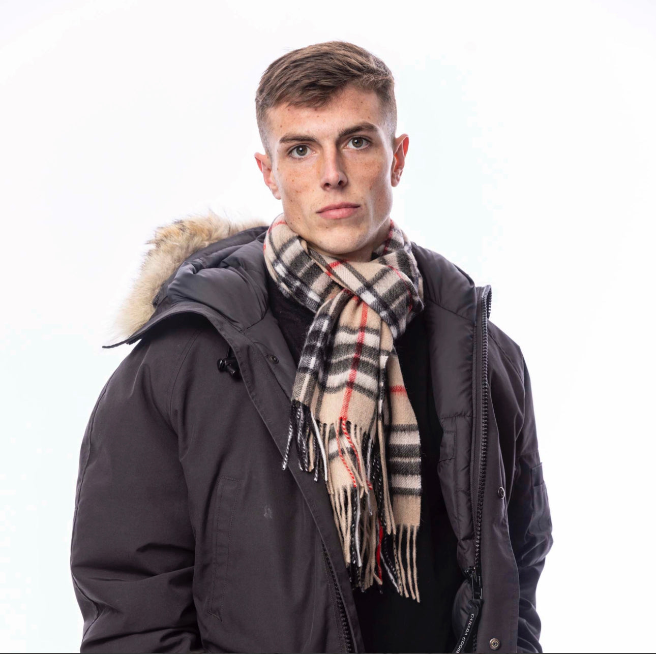 Tartan Woolen Heritage Traditions Scarf - Camel Thompson