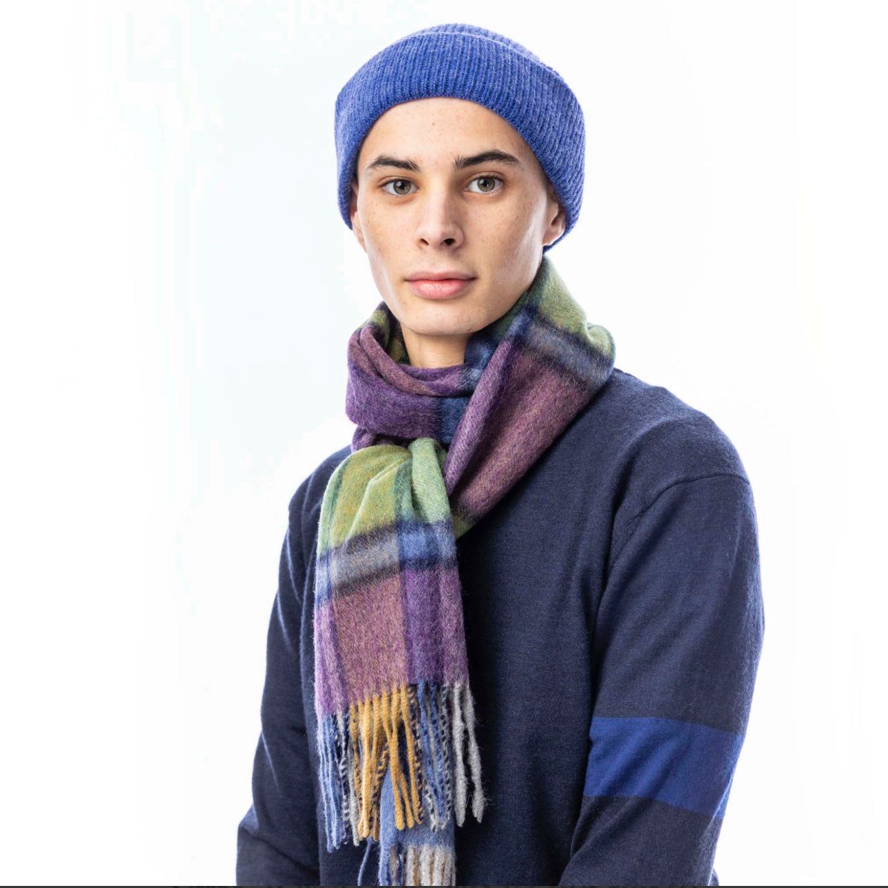 Tartan Woolen Heritage Traditions Scarf - Moss Check
